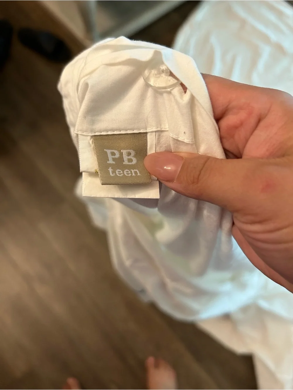 Pottery Barn Teen White Duvet Cover with Subtle Stitch Detail